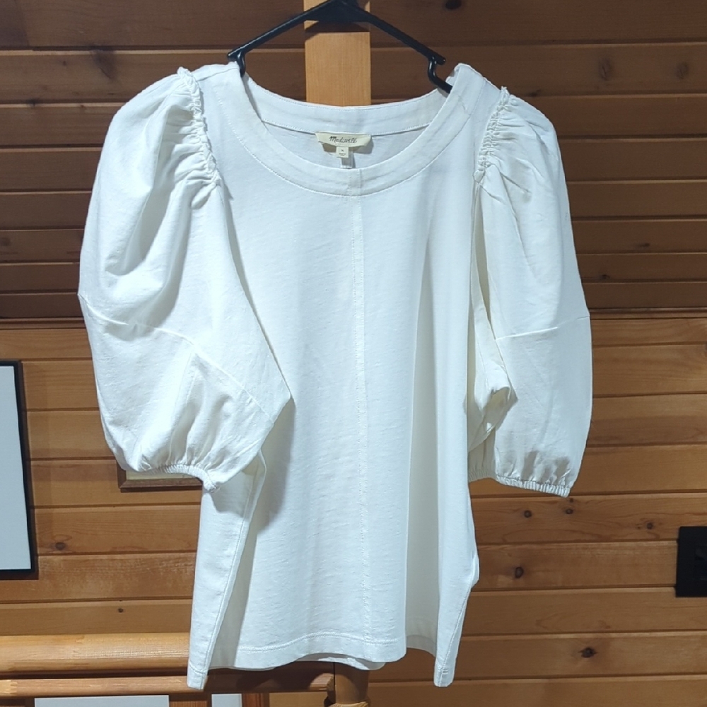 Madewell Cream Puff Sleeve Blouse